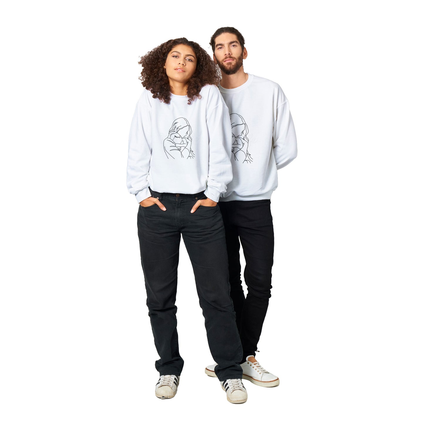 Classic Unisex Crewneck Sweatshirt -mama outline