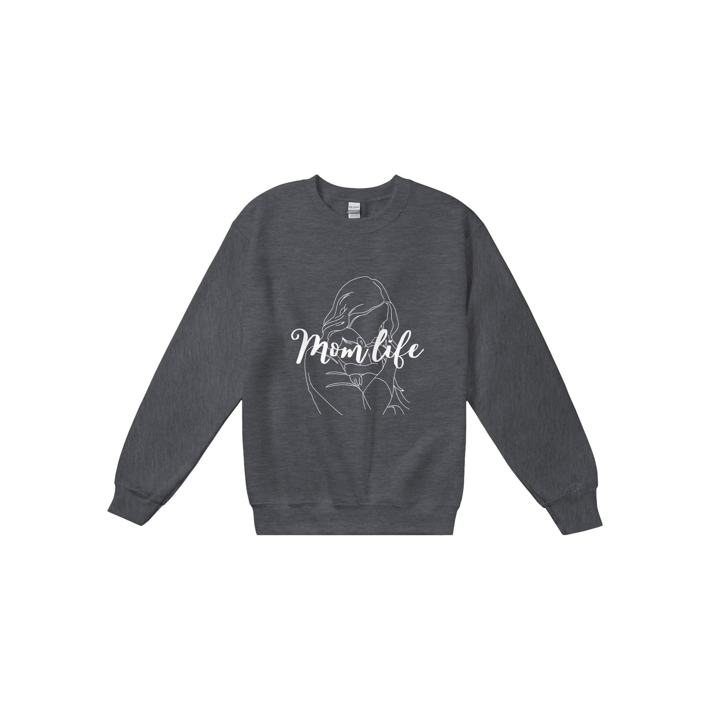 Classic Unisex Crewneck Sweatshirt - mom life outline