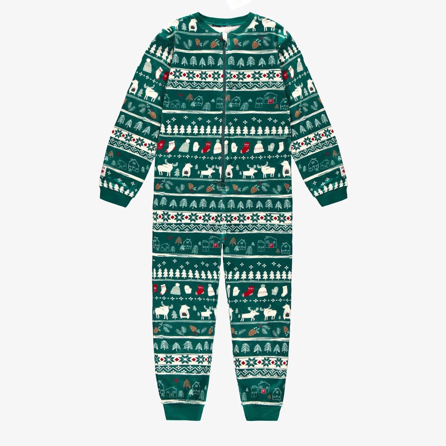 Souris Mini green holiday one peice winter fresco green Pj