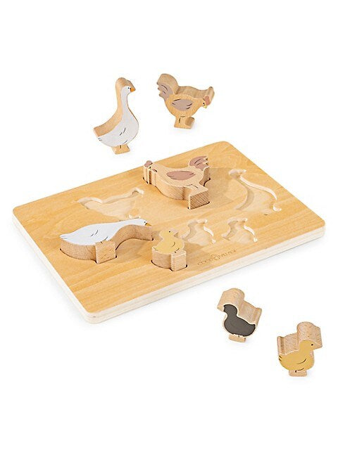 coco village wooden set of 6 barnyard animals puzzle