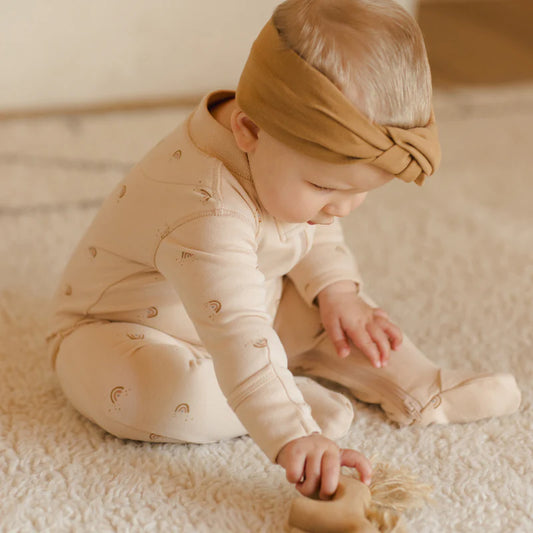 Quincy Mae knotted headband - golden