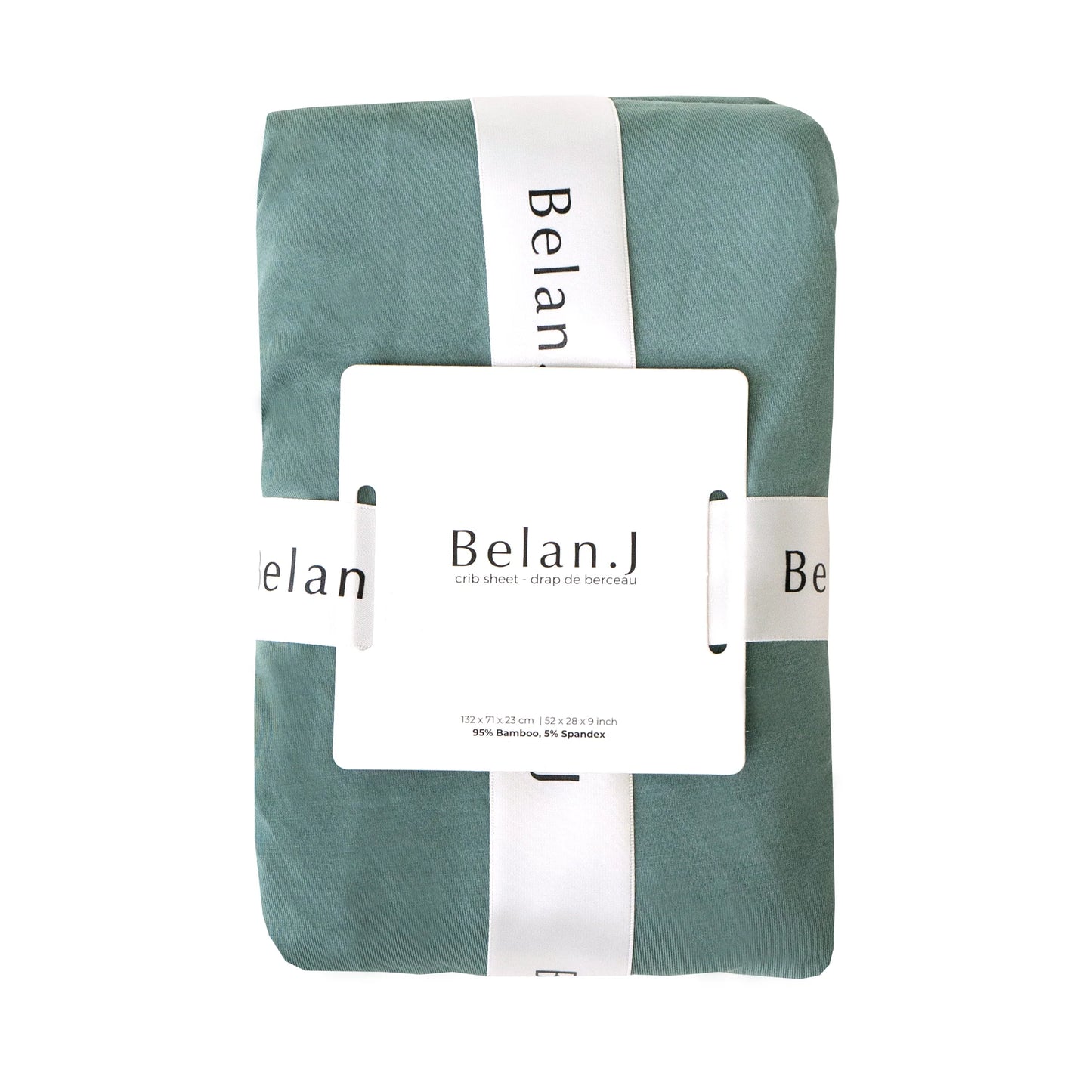 belanj crib sheet  - leafy green