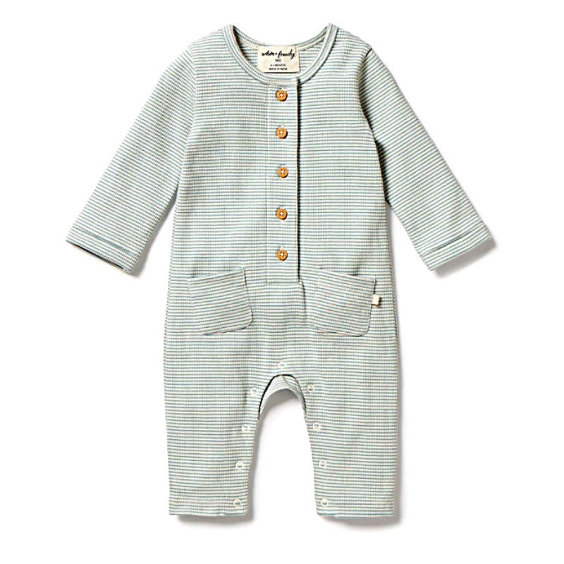 wilson and frenchy terry slouch growsuit 6-12